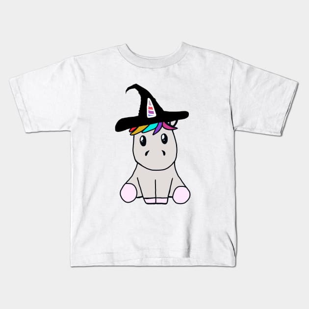 unicorn witch Kids T-Shirt by okarosa